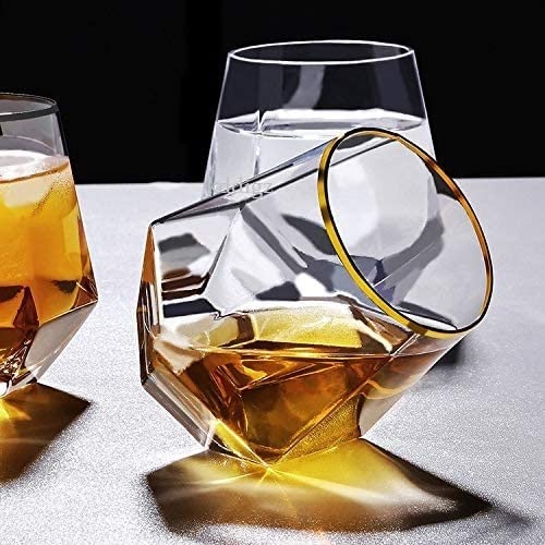 RARE BIRD Diamond Whiskey Glasses