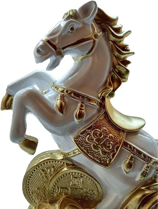 RARE BIRD Polyresin Fengshui Vastu Galloping Horse