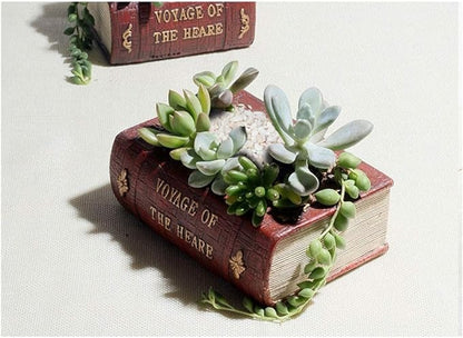 RARE BIRD Garden Planter Vintage Book Flower Cactus