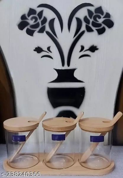 RARE BIRD GLASSWARE Round Glass Jar