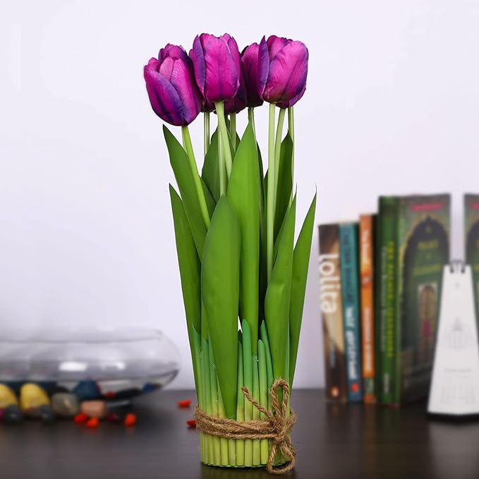 RARE BIRD Home Bloom Artificial Tulips Flowers Bouquets,