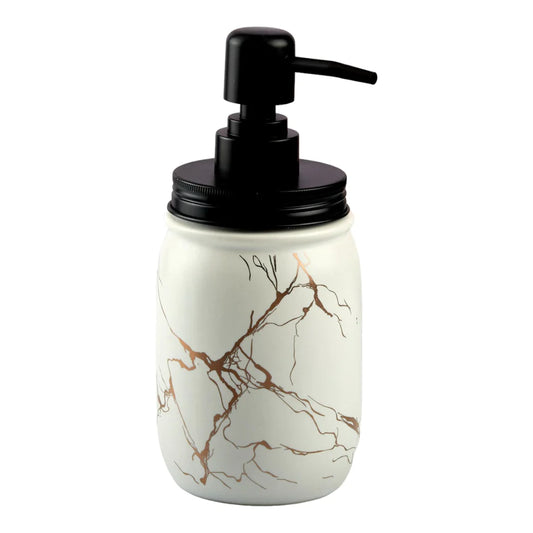 RARE BIRD White Ceramic Soap Dispenser