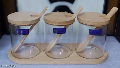 RARE BIRD GLASSWARE Round Glass Jar